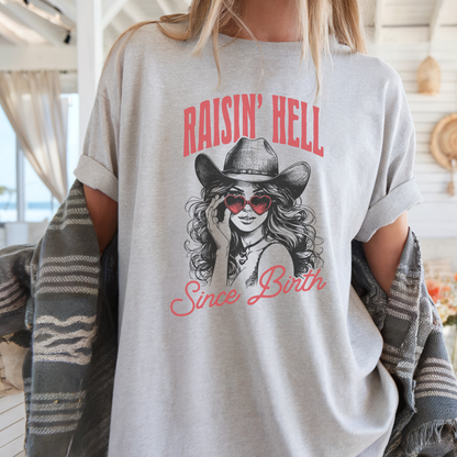 Raisin' Hell | Vintage Cowgirl | T-shirt