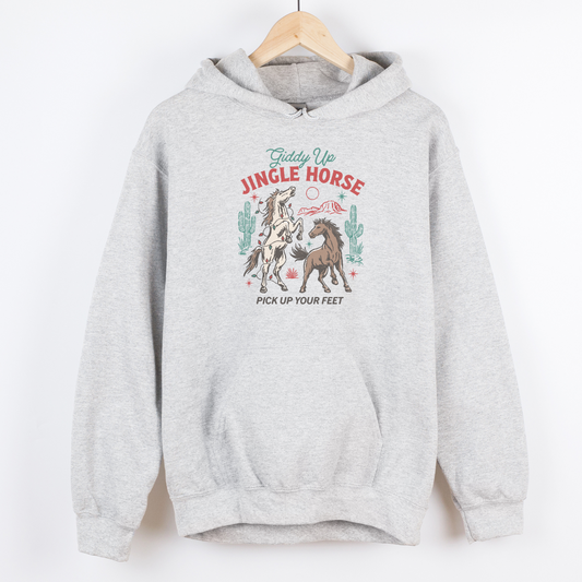 Giddy Up Jingle Horse | Christmas Cowgirl | Hoodie