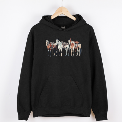 Western Horses Hoodie | Famous Trios | Unisex