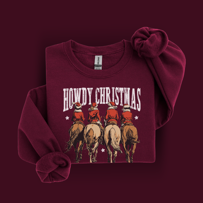 Howdy Christmas | Christmas Cowgirl | Sweatshirt