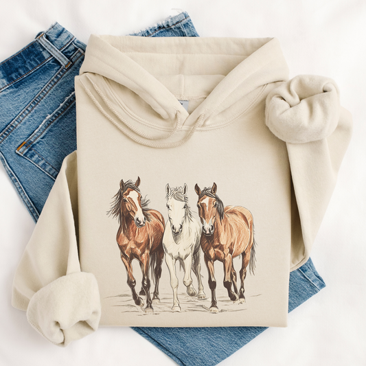 Wild Horses Hoodie | Famous Trios | Unisex