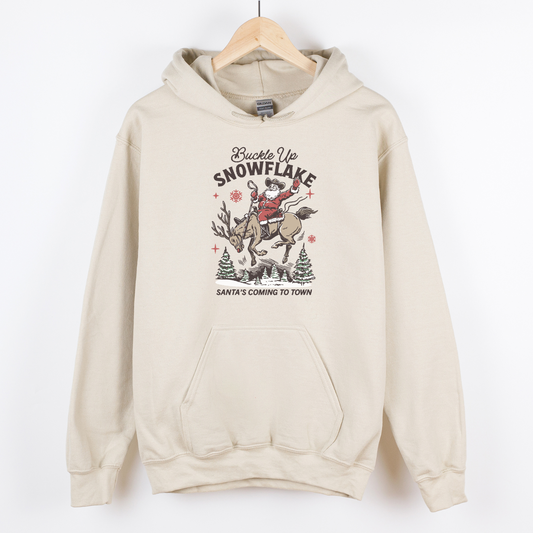 Buckle Up Snowflake | Christmas Cowgirl | Hoodie