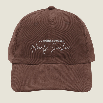 Howdy, Sunshine | Vintage Embroidery Cap | Cowgirl Summer