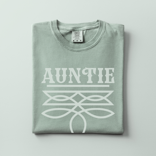 Auntie Tee | Boot Stitch Text | T-shirt