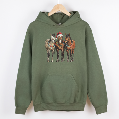 Christmas Horses | Christmas Cowgirl | Hoodie