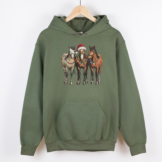Christmas Horses | Christmas Cowgirl | Hoodie