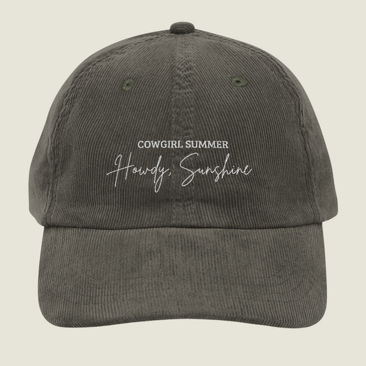 Howdy, Sunshine | Vintage Embroidery Cap | Cowgirl Summer