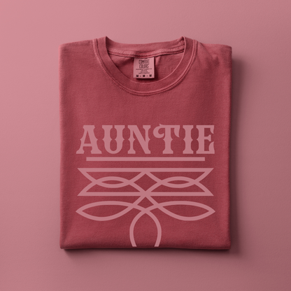Auntie Tee | Boot Stitch Text | T-shirt