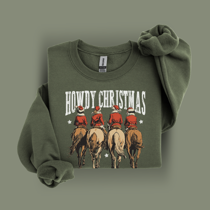 Howdy Christmas | Christmas Cowgirl | Sweatshirt