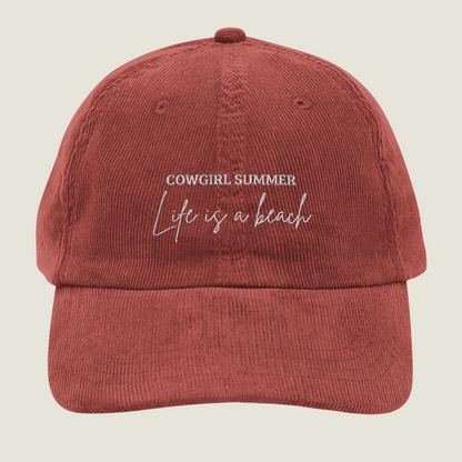 Life is a Beach | Vintage Embroidery Cap | Cowgirl Summer