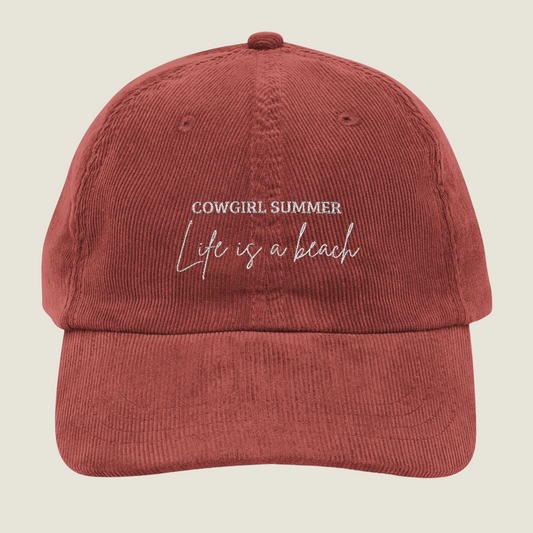 Life is a Beach | Vintage Embroidery Cap | Cowgirl Summer