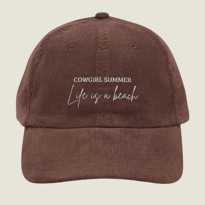 Life is a Beach | Vintage Embroidery Cap | Cowgirl Summer