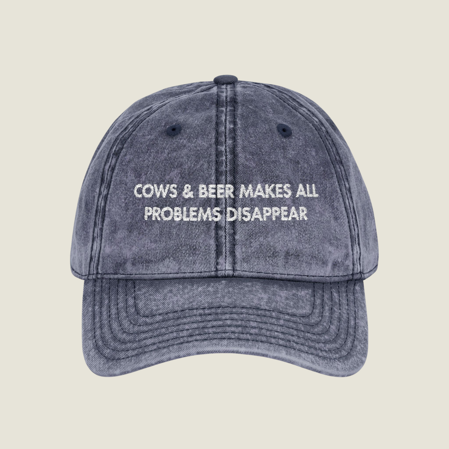 Vintage Embroidery Cap | Cows & Beer | Unisex