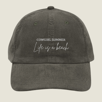 Life is a Beach | Vintage Embroidery Cap | Cowgirl Summer