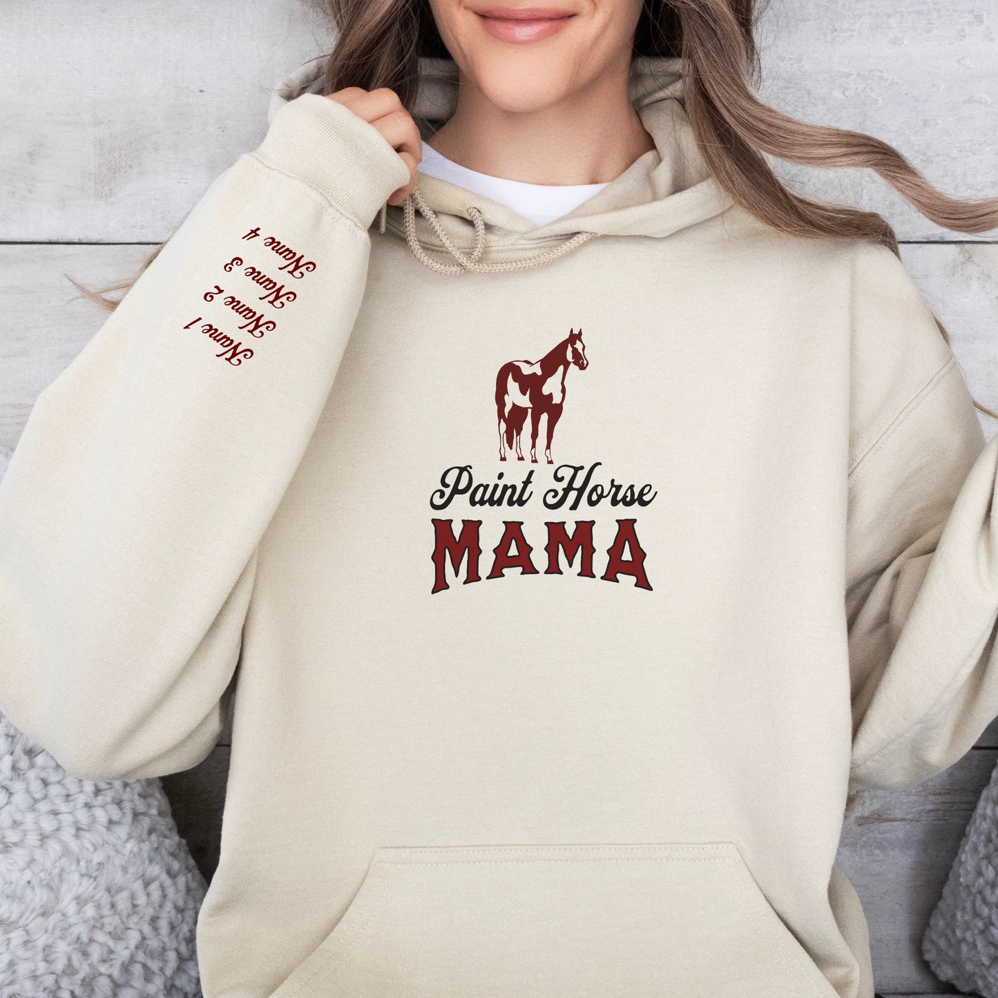 Custom Paint Horse Mama Hoodie | Horse Breed Apparel | Hoodie