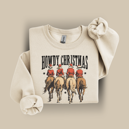 Howdy Christmas | Christmas Cowgirl | Sweatshirt