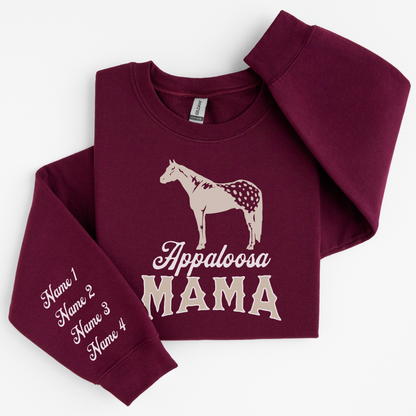 Custom Appaloosa Mama Sweater | Horse Breed Apparel | Sweatshirts