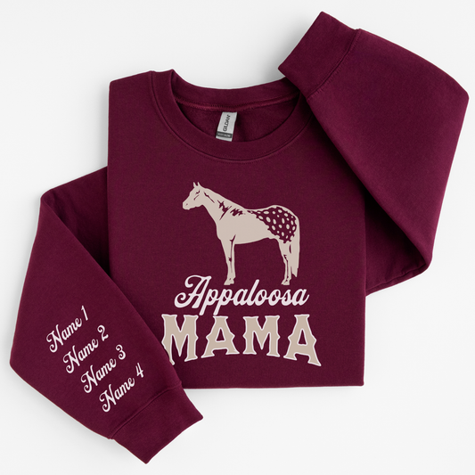 Custom Appaloosa Mama Sweater | Horse Breed Apparel | Sweatshirts
