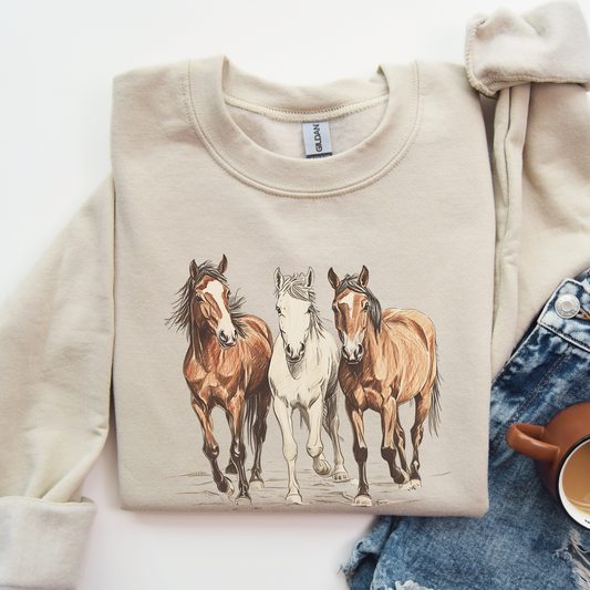 Wild Horses Sweatshirt | Famous Trios | Unisex