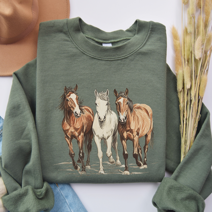 Wild Horses Sweatshirt | Famous Trios | Unisex