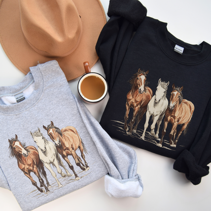 Wild Horses Sweatshirt | Famous Trios | Unisex