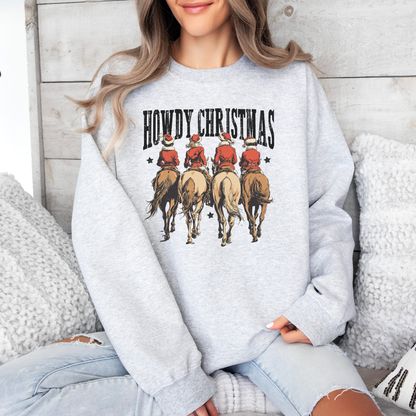 Howdy Christmas | Christmas Cowgirl | Sweatshirt
