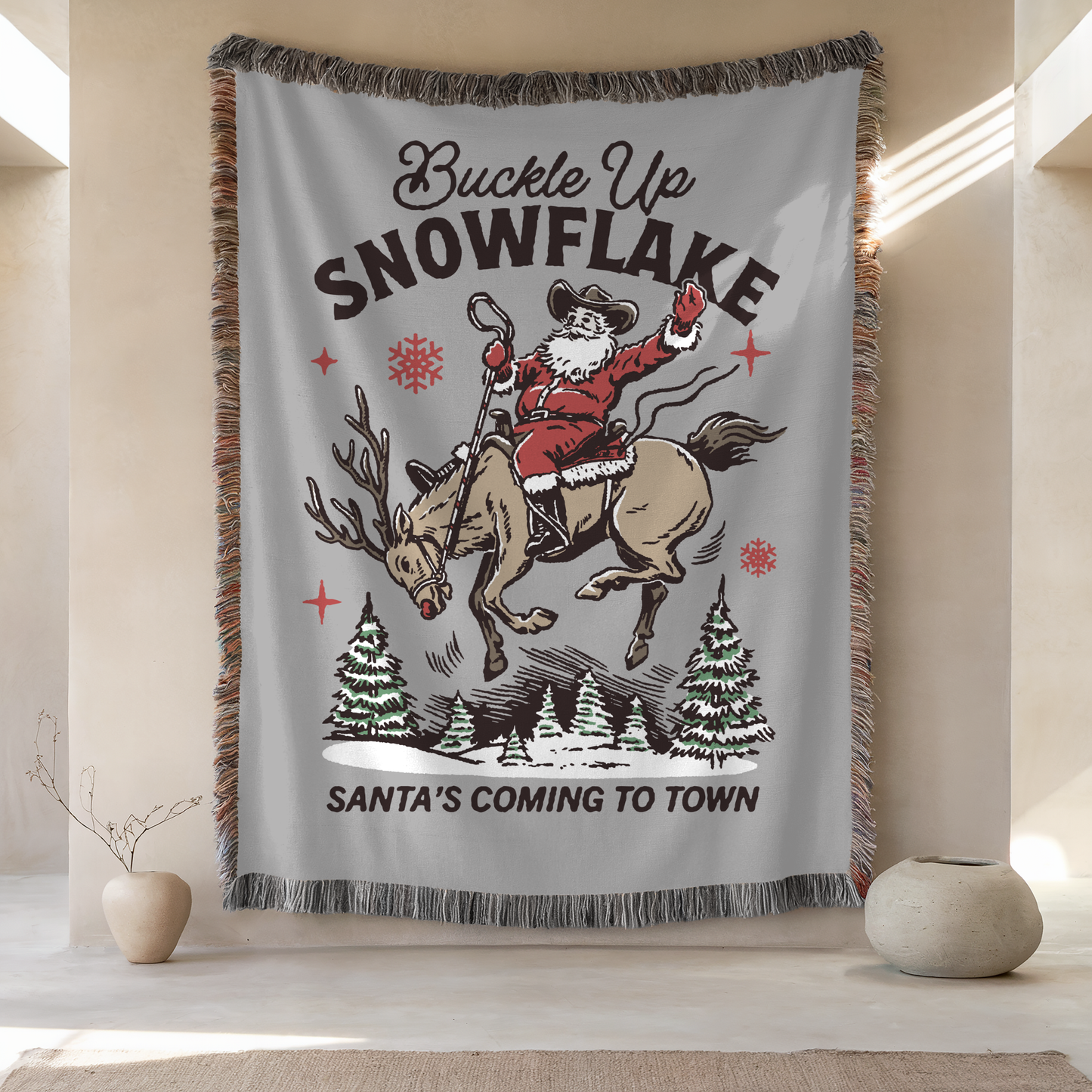 Woven Blanket | Buckle Up Snowflake! | 50'' x 60''