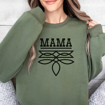 Mama Sweater | Boot Stitch Text | Sweatshirt