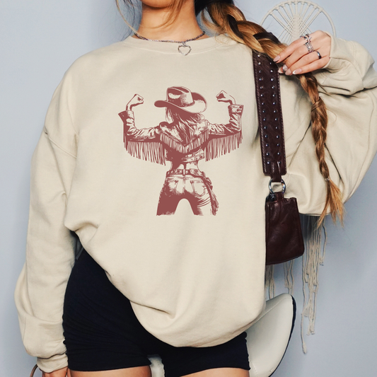 Strong Cowgirl Sweatshirt | Vintage Cowgirl | Sweatshirt