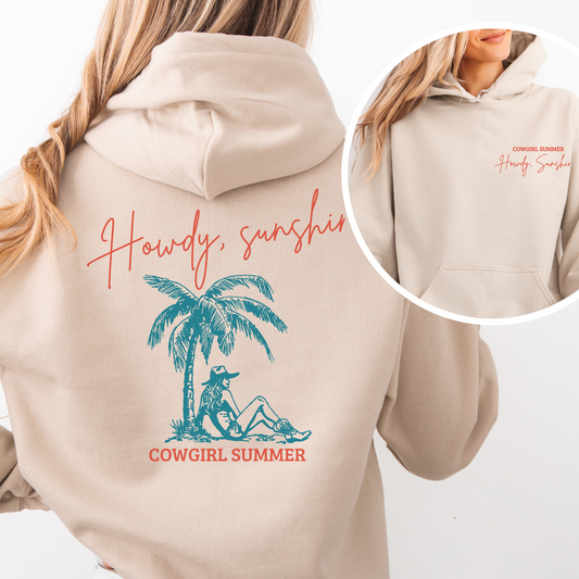 Howdy, Sunshine | Hoodie | Cowgirl Summer
