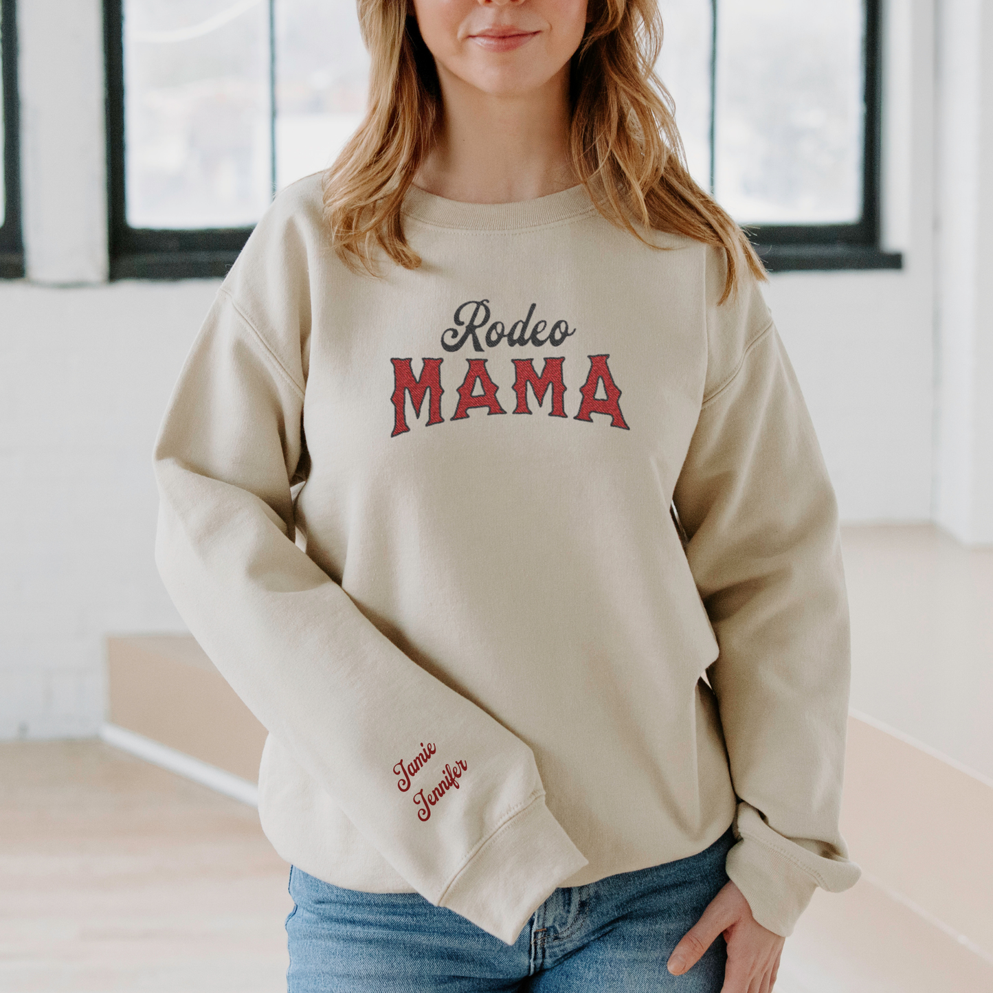 Custom Rodeo Mama Sweater | Embroidered | Sweatshirts