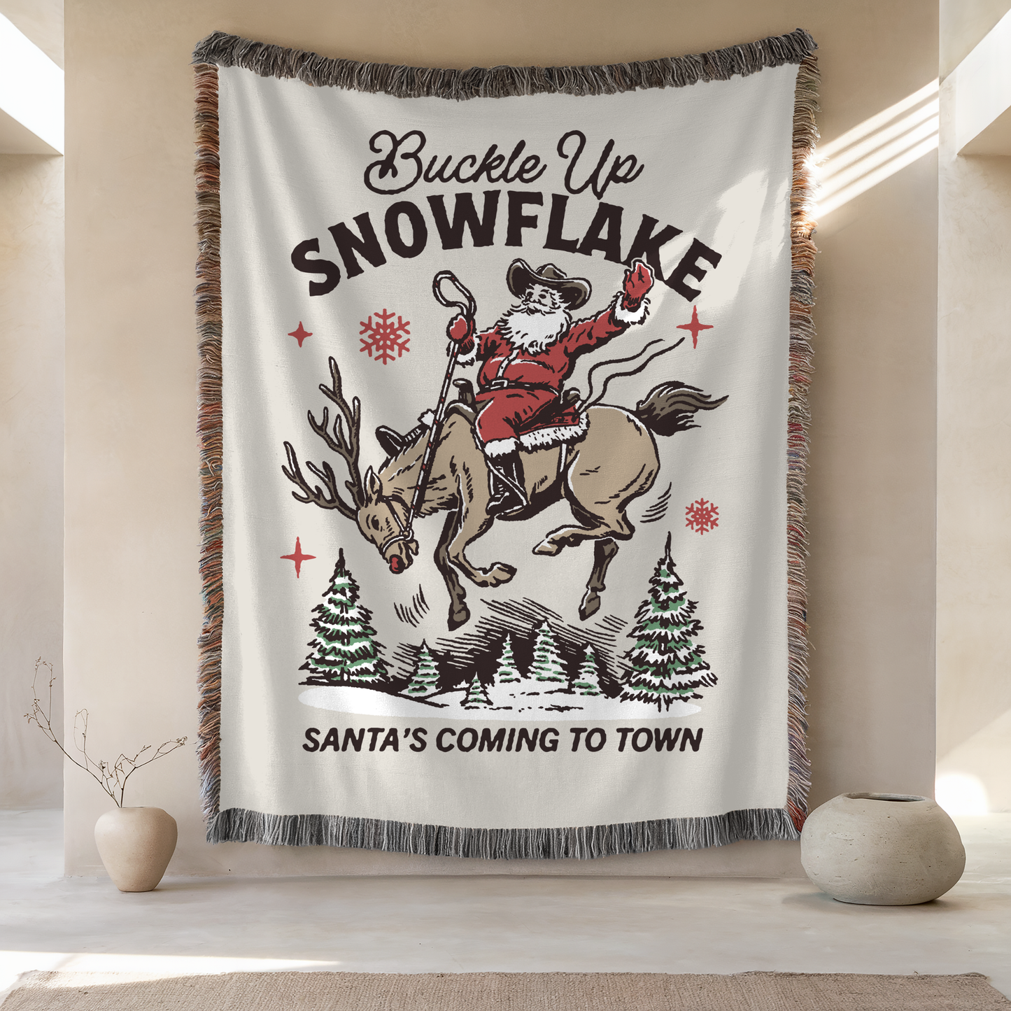 Woven Blanket | Buckle Up Snowflake! | 50'' x 60''