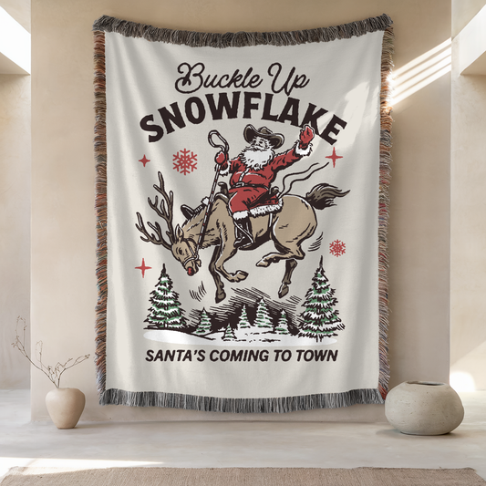 Woven Blanket | Buckle Up Snowflake! | 50'' x 60''