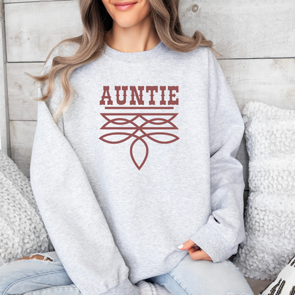 Auntie Sweater | Boot Stitch Text | Sweatshirt