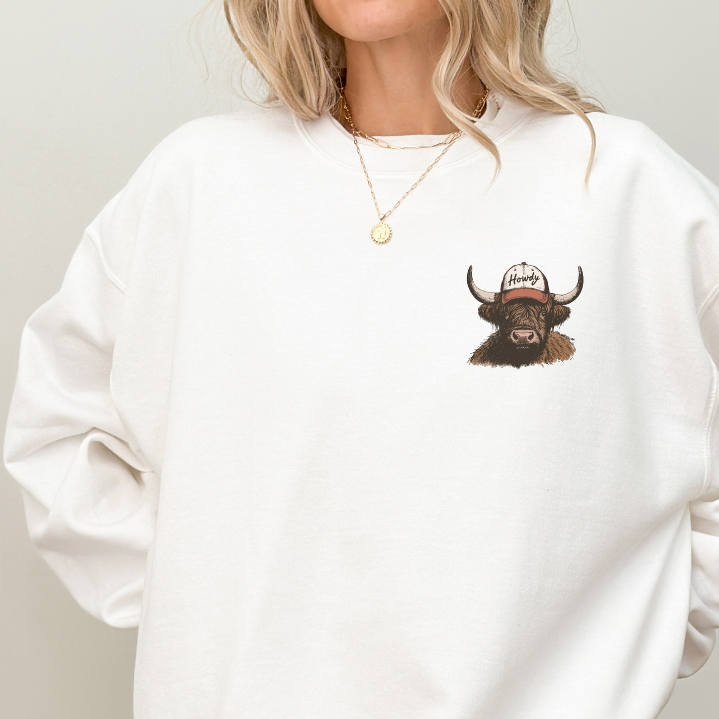 Howdy Cow | Vintage Cowgirl | Sweatshirt
