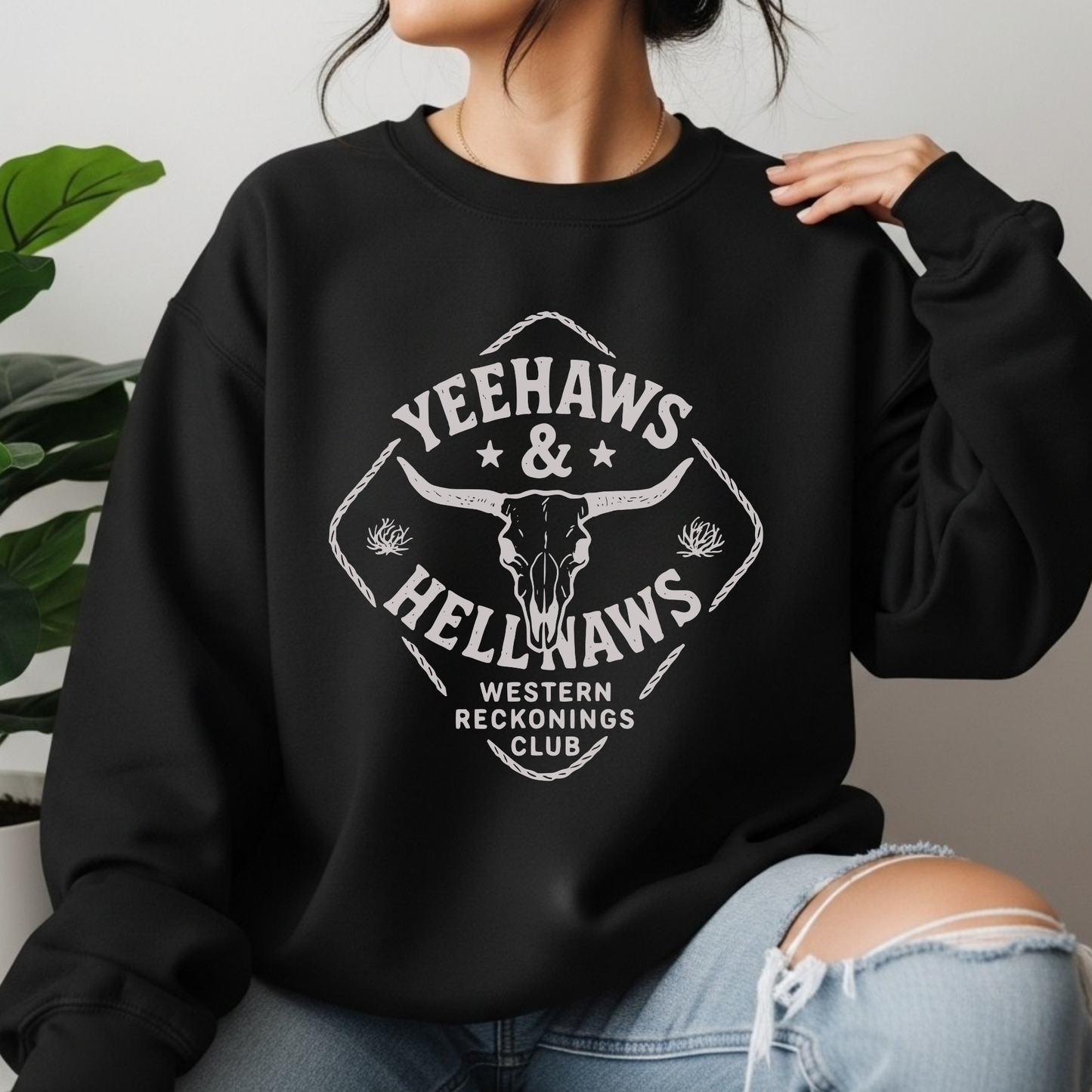 Yeehaws & Hellnaws | Vintage Cowgirl | Sweatshirt
